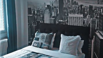 Chambre Double (1) | Rideaux occultants, chambres insonorisées, lit parapluie, Wi-Fi gratuit