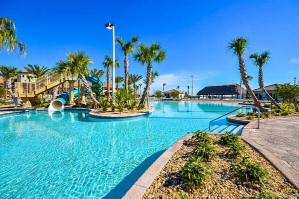 Outdoor pool, a heated pool