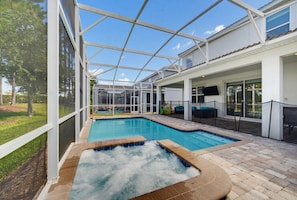 A heated pool