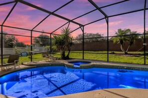 Outdoor pool, a heated pool - The Marvel Mansion 5BR Pool Home Next To Disney World (Four Corners)