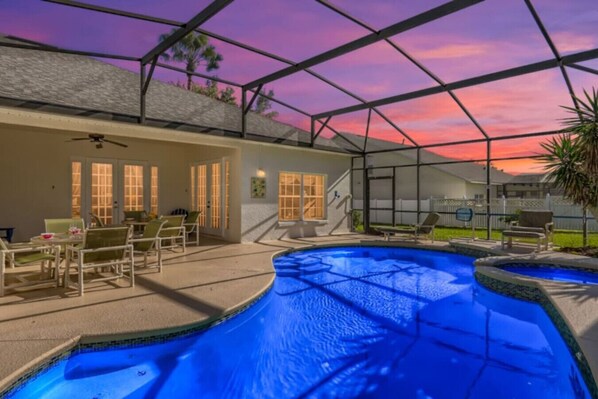 A heated pool