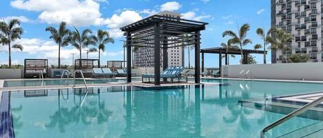 A heated pool