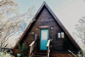 Exterior - Stunning, Secluded A-Frame w/ Hammock and Tree Top View (New Braunfels)