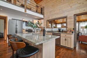 Private kitchen - Insta-Worthy Honeymoon Cabin/10 Private Acres (sterling)