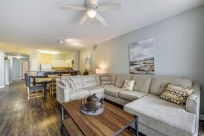 Condo, 3 Bedrooms | Living area - Shores of Panama 328 - Low Floor HUGE 3 Bedroom+Bunk Room, Reserved Parking. 3 Condo by RedAwning (Panama City Beach)