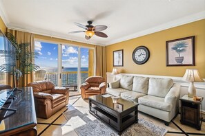 Condo, 1 Bedroom | Living area - Calypso 1205 - Amazing Condo! Free Fun! Sleeps 4. Free Beach Chairs 1 Bedroom Condo by RedAwning (Panama City Beach)