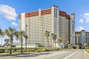 Condo, 1 Bedroom | Exterior - Shores Of Panama 211, Same Level Parking, Free Fun! 1 Bedroom Condo by Redawning (Panama City Beach)