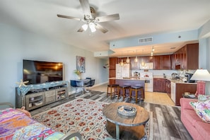 Condo, 1 Bedroom | Living area - Laketown Wharf 835 - Very Cool 1 Bedroom+Bunks, Sleeps 6. Free Fun! 1 Condo by RedAwning (Panama City Beach)