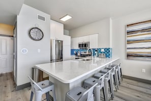 Private kitchen - Shores of Panama 2003 - Renovated 2 bedroom, with Bunkroom with a Reserved Parking Space! 2 Condo by RedAwning (Panama City Beach)