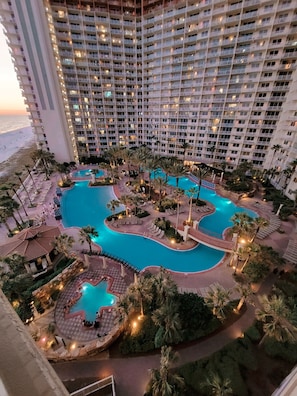 Pool - Shores Of Panama 620-sleeps 8, Free Fun! Reserved Parking Space! Updated! 2 Bedroom Condo by RedAwning (Panama City Beach)