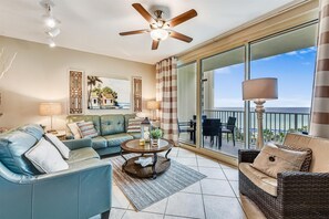 Condo, 2 Bedrooms | Living area - Shores Of Panama 620-sleeps 8, Free Fun! Reserved Parking Space! Updated! 2 Bedroom Condo by RedAwning (Panama City Beach)