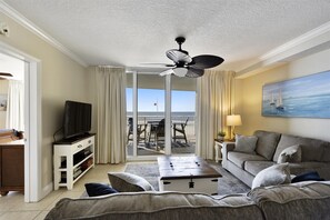 Condo, 2 Bedrooms | Living area - Emerald Beach Resort 225- 2 Bedroom/2 Bath+bunks 2 Condo by Redawning (Panama City Beach)