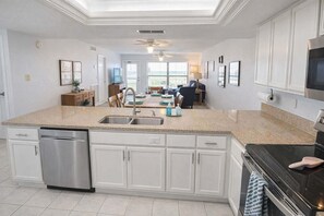 Apartment, 2 Bedrooms | Private kitchen | Fridge, oven, coffee/tea maker, toaster - Saida Towers Ii #104 2 Bedroom Condo by RedAwning (South Padre Island)