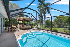 Outdoor pool, a heated pool