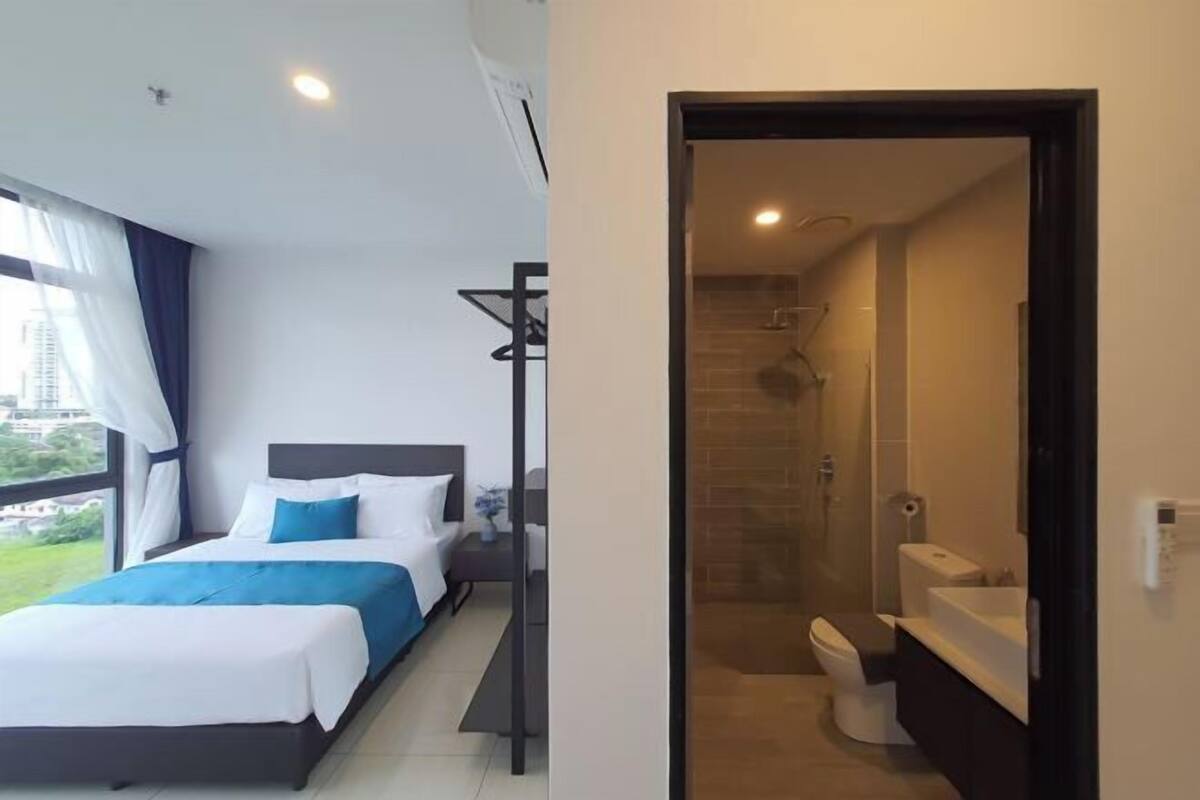 Blackout drapes, iron/ironing board, free WiFi, bed sheets