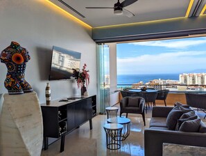 Smart TV, books, stereo, printers