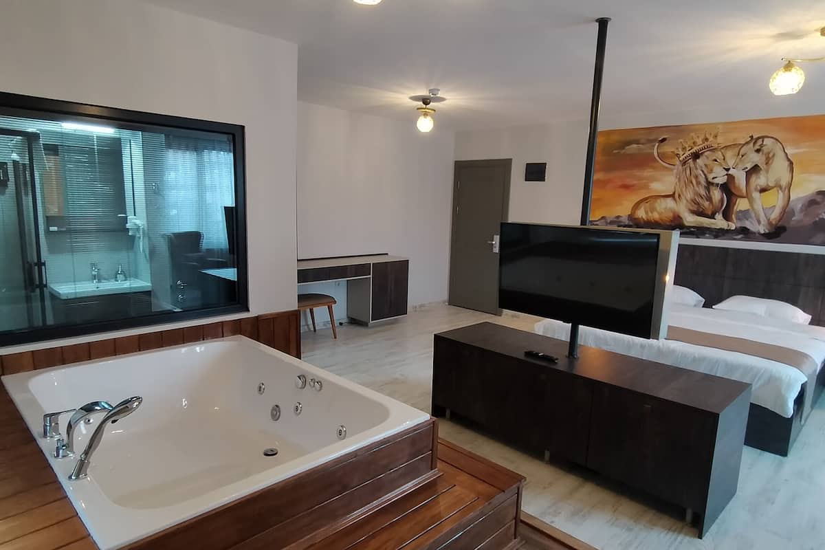 Habitación Deluxe doble | Ropa de cama de alta calidad, minibar, caja fuerte