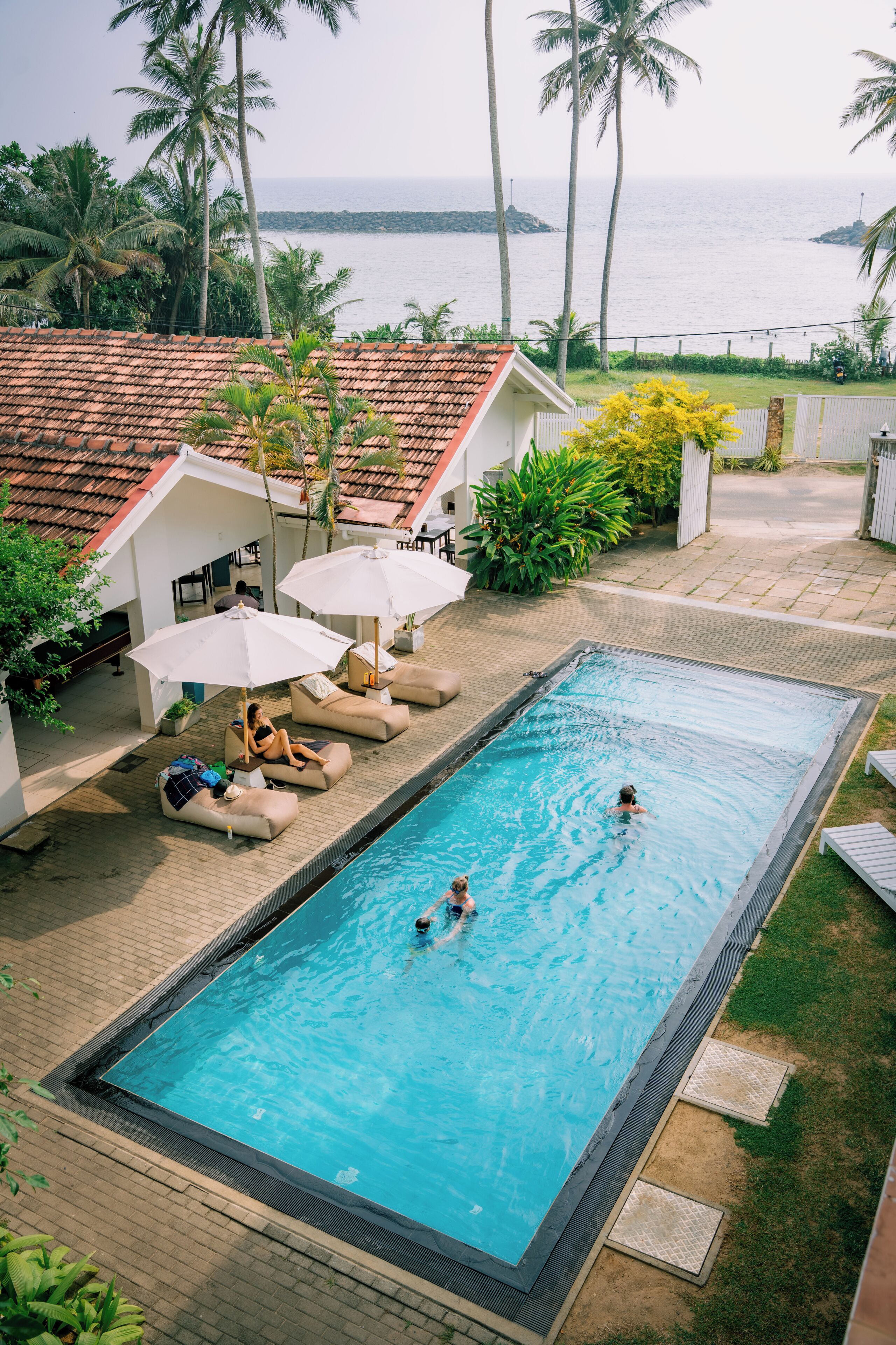 Outdoor pool, open 7:00 AM to 8:00 PM, sun loungers