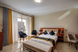 Junior Suite | 1 bilik tidur, cadar kapas Mesir, peralatan tempat tidur premium