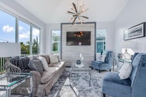 Living area - Two, Yes, Two Brand New Homes, Side By Side, Creating The Palace To Fit The Entire Crew. 8 Bedroom Home by RedAwning (Fort Myers Beach)