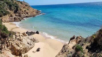 Beach nearby, sun-loungers