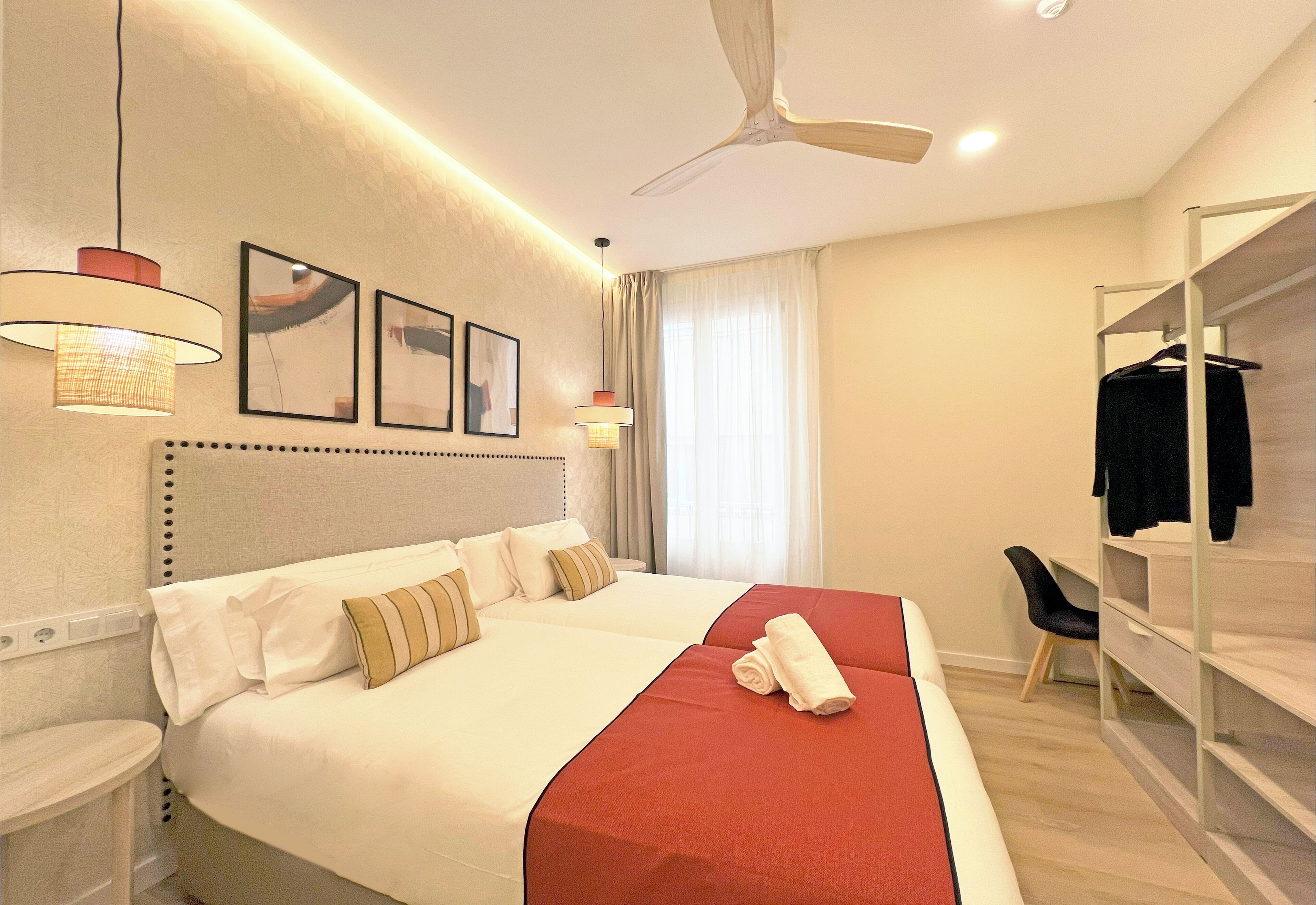 In-room safe, desk, laptop workspace, blackout curtains