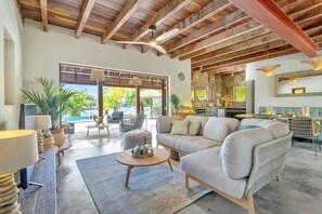Living area - Luxe Villa aan het Water op het Tropische Bonaire (Kralendijk)