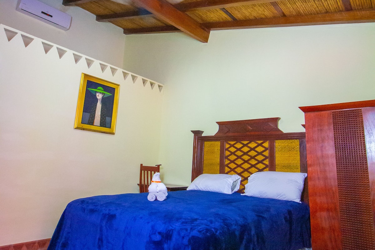 Eenvoudige eenpersoonskamer, 1 queensize bed, niet-roken, uitzicht op zwembad | Een bureau, gratis wifi, beddengoed