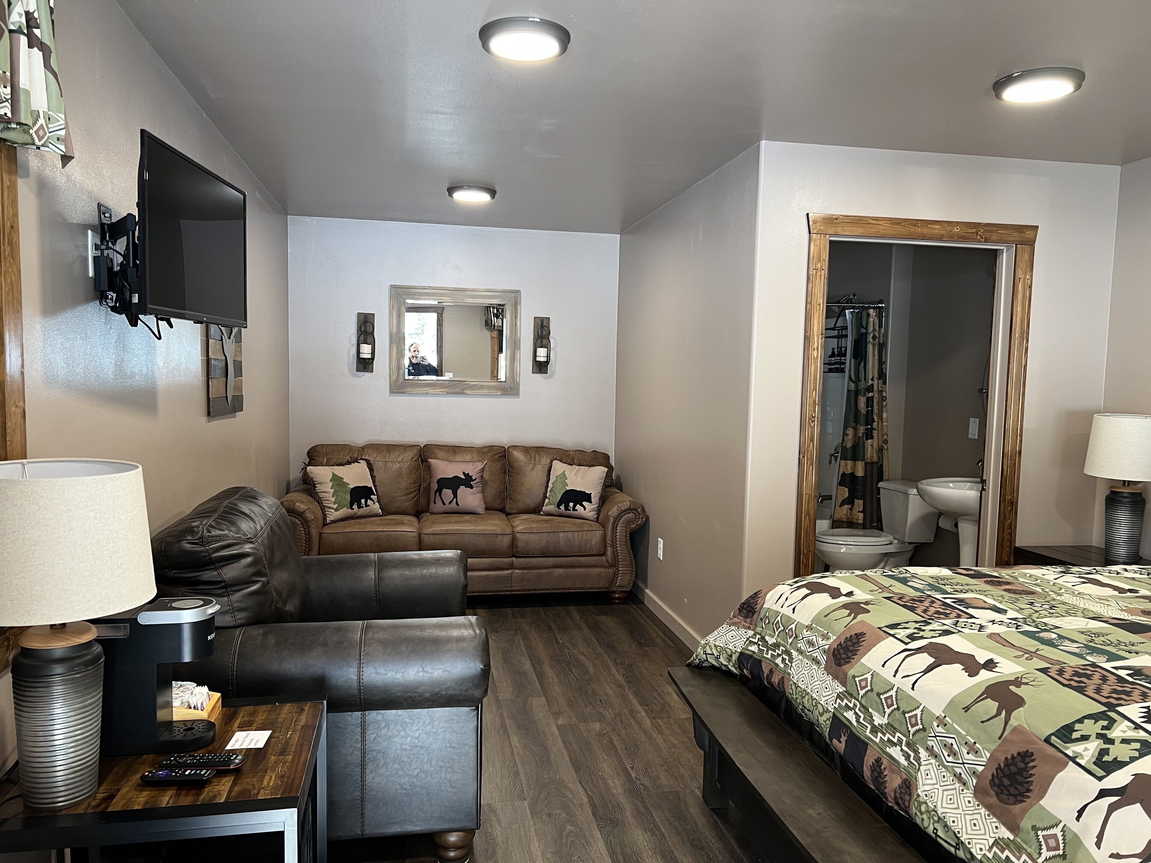 Down comforters, pillowtop beds, free WiFi, bed sheets