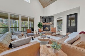 Smart TV, fireplace, video games, ping pong