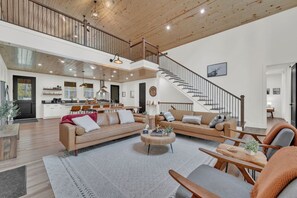 Smart TV, fireplace, video games, ping pong