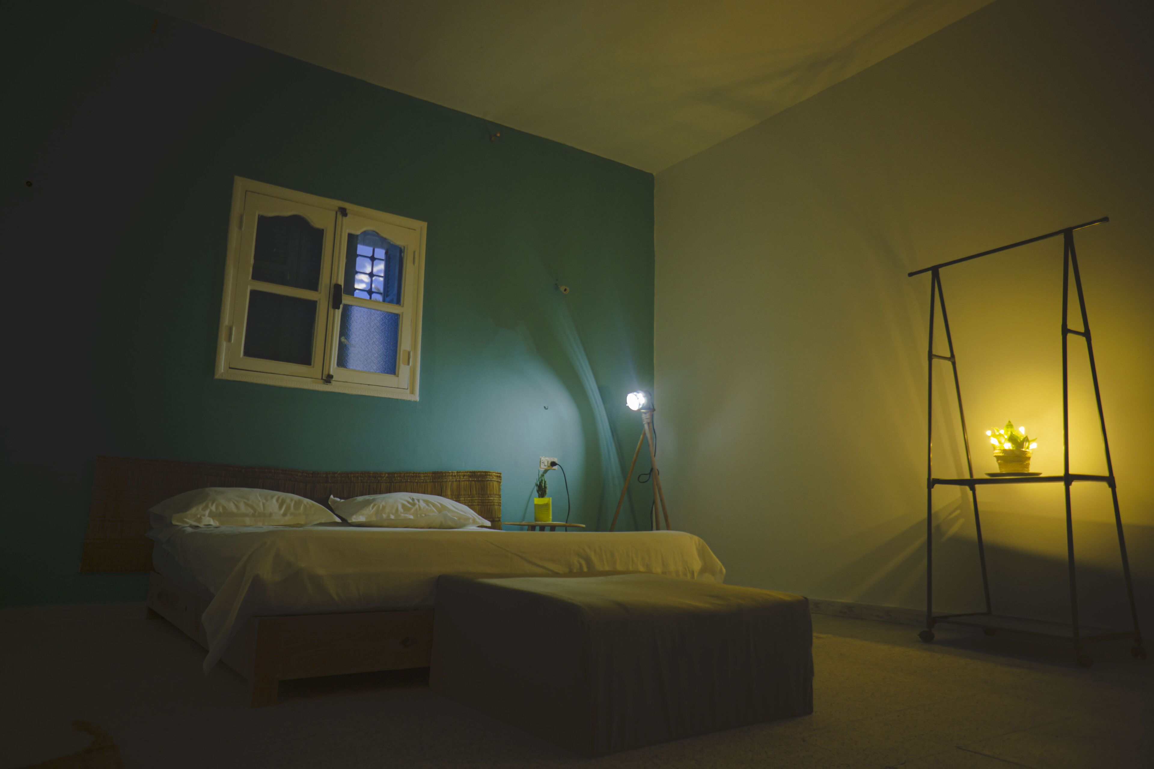 Comfort Room | Desk, laptop workspace, blackout drapes, iron/ironing board