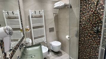 Deluxe Double Room | Bathroom | Shower, hair dryer, bathrobes, bidet