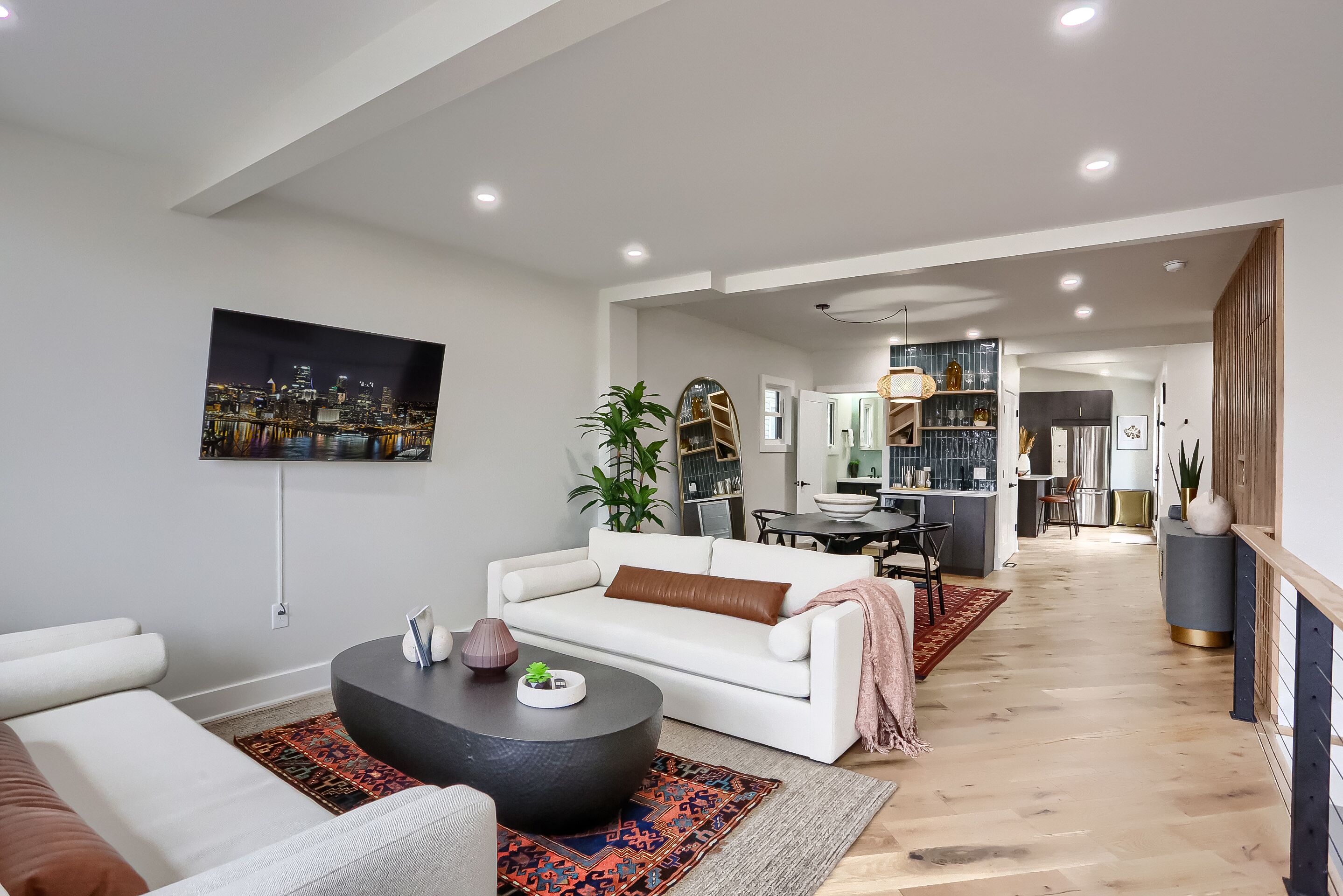 TV connectée, cheminée