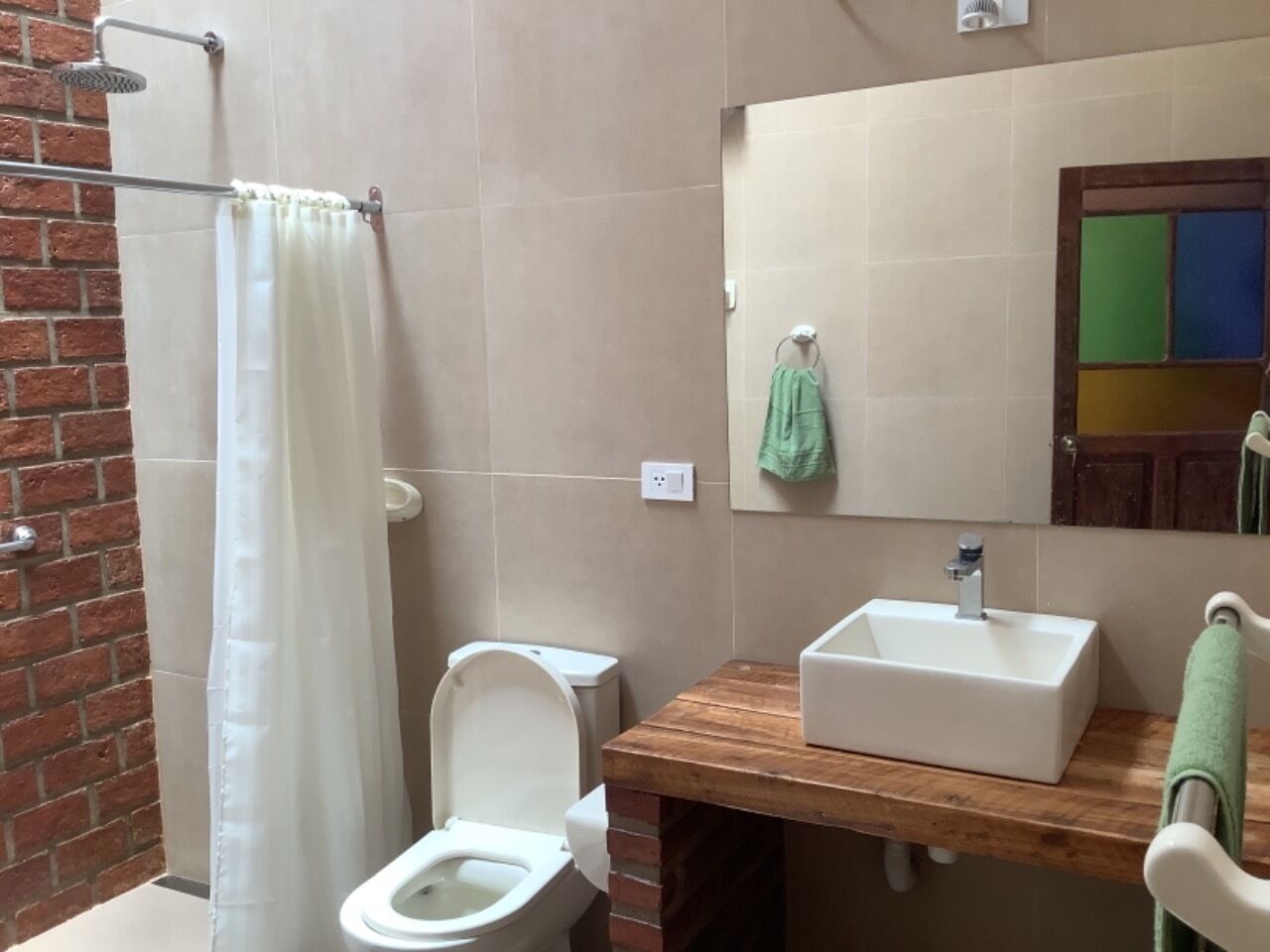 shower, rainfall showerhead, free toiletries, dressing gowns