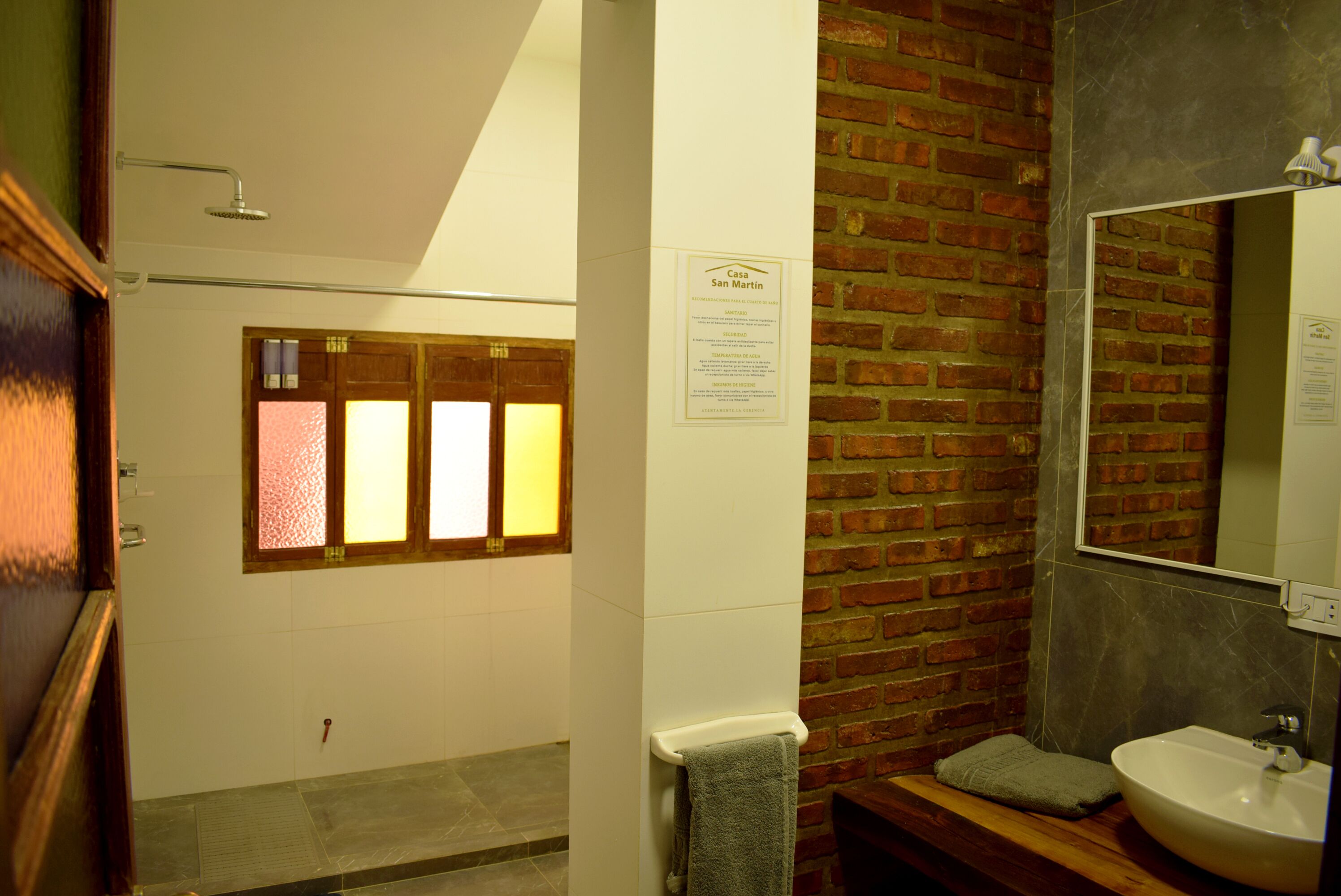 shower, rainfall showerhead, free toiletries, dressing gowns