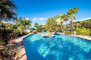 Outdoor pool - 
Great Value!! Oceanview 3 bedroom condo on 7-mile beach. (George Town)