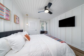 1 habitación, tabla de planchar con plancha, wifi y ropa de cama