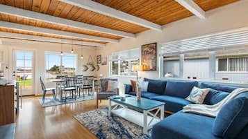 TV connectée, cheminée, médiathÚque, écrans d'ordinateur