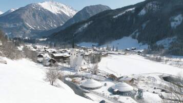 Vue depuis lâhĂ©bergement