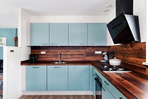 Private kitchen - Holiday Home With Sauna, Outdoor spa (Earnewald)
