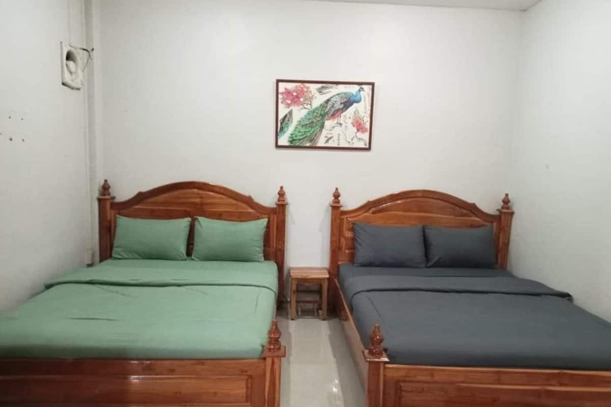 Standard 2 Beds for 4 people | 노트북 작업 공간, 무료 WiFi, 침대 시트