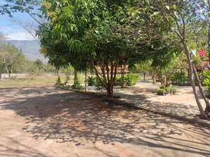 Outdoor banquet area - erawan guesthouse (Pakse)