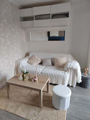 Living area - Studio near La Défense, close to amenities, close to streetcar and bus transport. (Colombes)