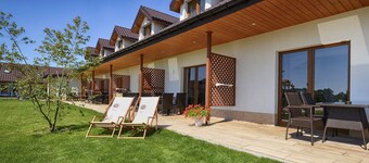 Duplex Apartments 300 m From the Sea. Living Room, 2 Bedrooms, own Terrace