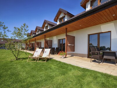 Duplex Apartments 300 m From the Sea. Living Room, 2 Bedrooms, own Terrace