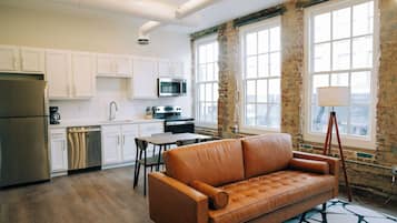 Premium Suite, 2 Bedrooms | Down comforters, individually furnished, laptop workspace, free WiFi