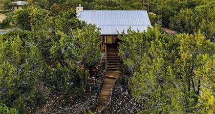 Modern Cabin with Hill Country Views