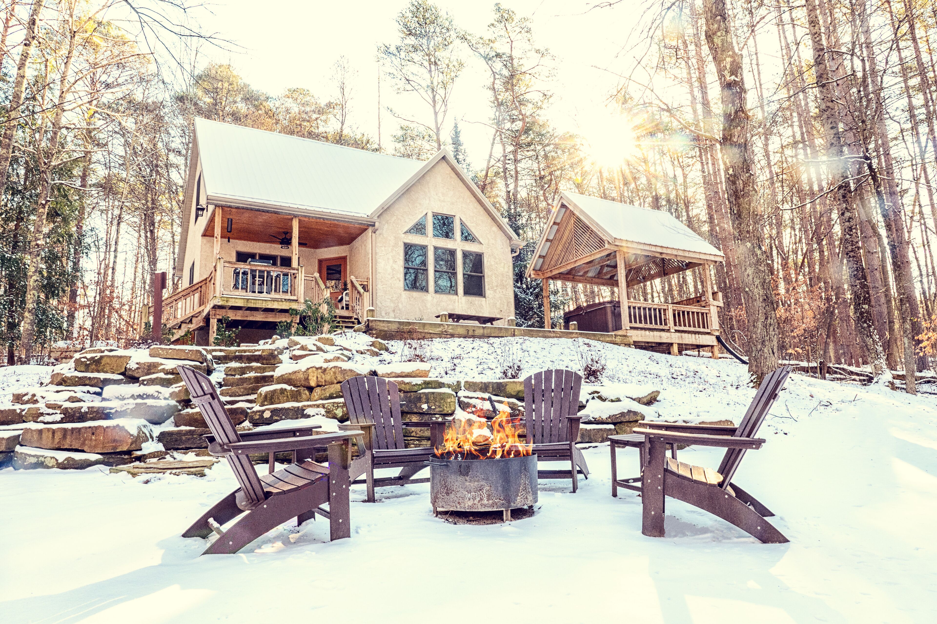Luxury Cabin, 2 Bedrooms, Hot Tub | Premium bedding, pillow-top beds, individually decorated