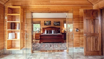 Luxury Cabin, 1 King Bed, Private Pool | Premium bedding, pillow-top beds, individually decorated